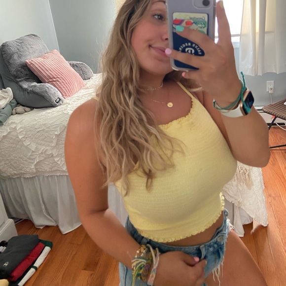 ✰ ✰ YELLOW CROPPED TANK TOP ✰ ✰ - Picture 2 of 2